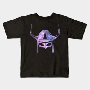 Samurai Ninja War Helmet in Space Kids T-Shirt